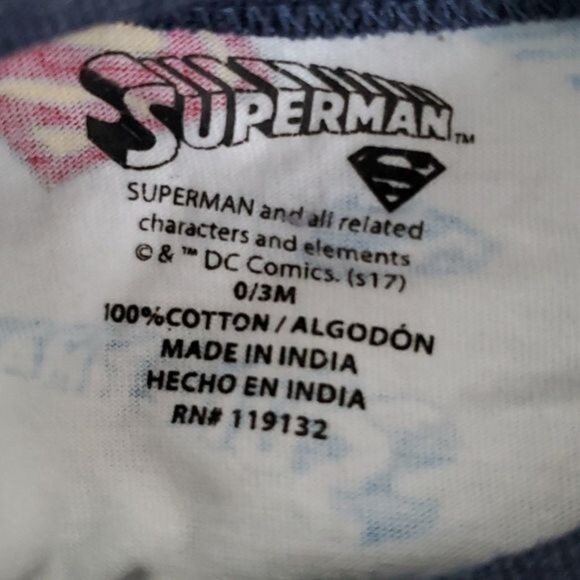 0-3 Months Baby SUPERMAN DC Comics Short Sleeve T Tee Shirt Shorts INFANT BOY - Picture 12 of 13